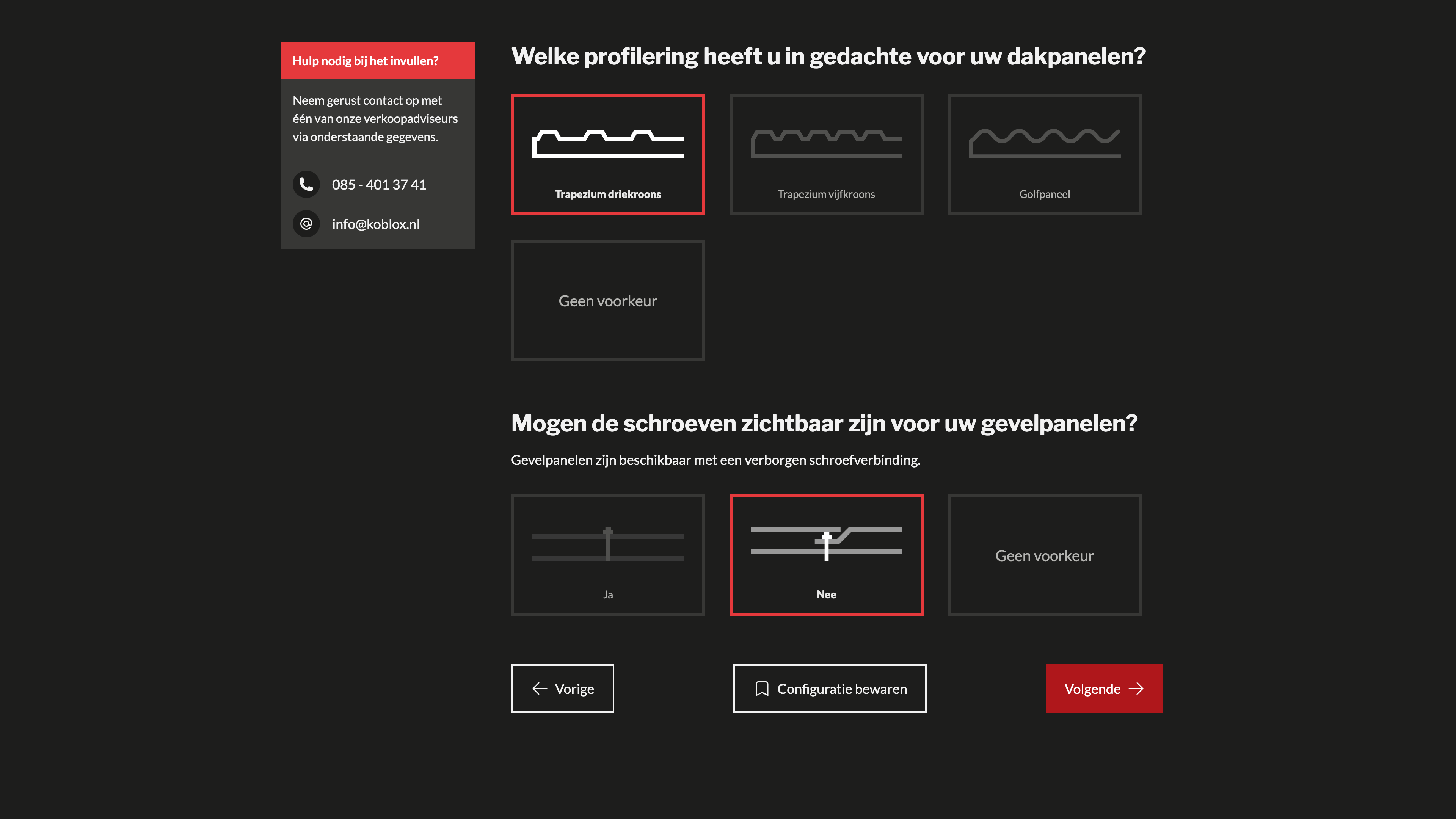 Offerte configurator (Web Applicatie)